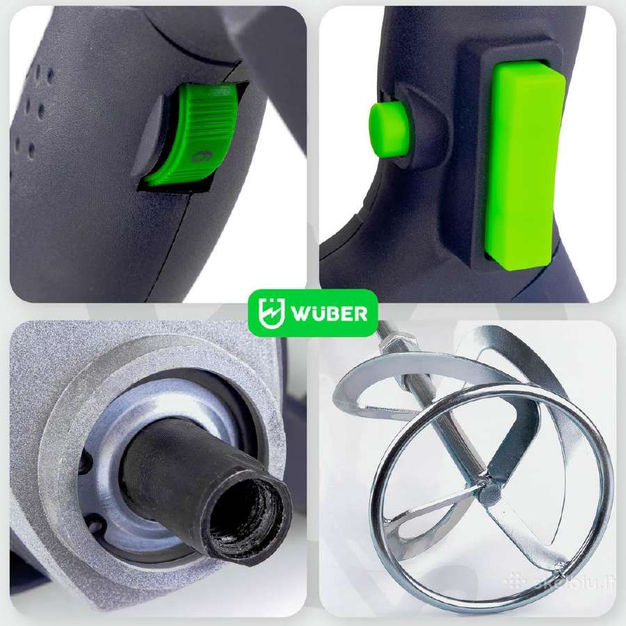 Wuber 2600W elektrinis maišytuvas skiediniams ir klijams