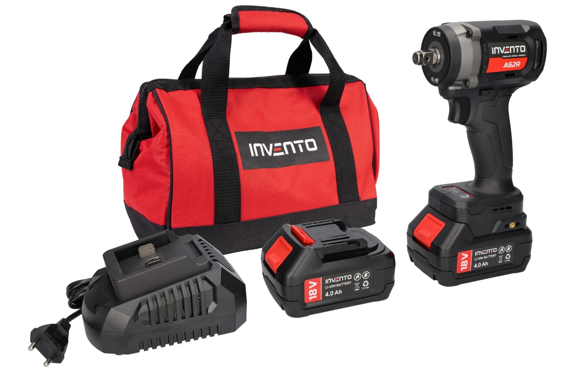  680 Nm 1/2" akumuliatorinių smūginių veržliarakčių rinkinys 2x 4Ah, krepšys, įkroviklis