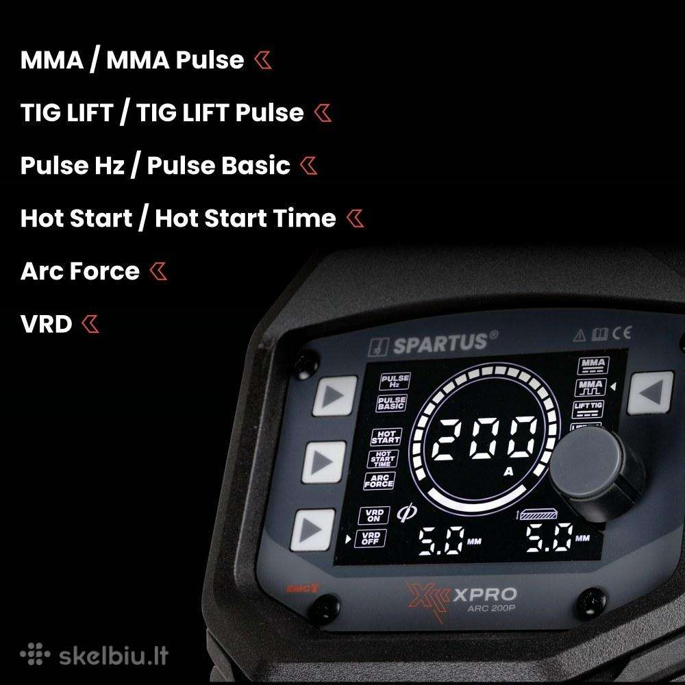 Suvirinimo aparatas Spartus Mma Xpro Arc 200p