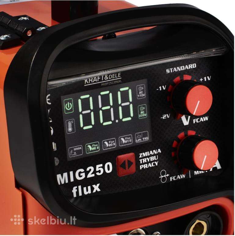 250a suvirinimo aparatas - Mig / Mma / Lift Tig 3in1