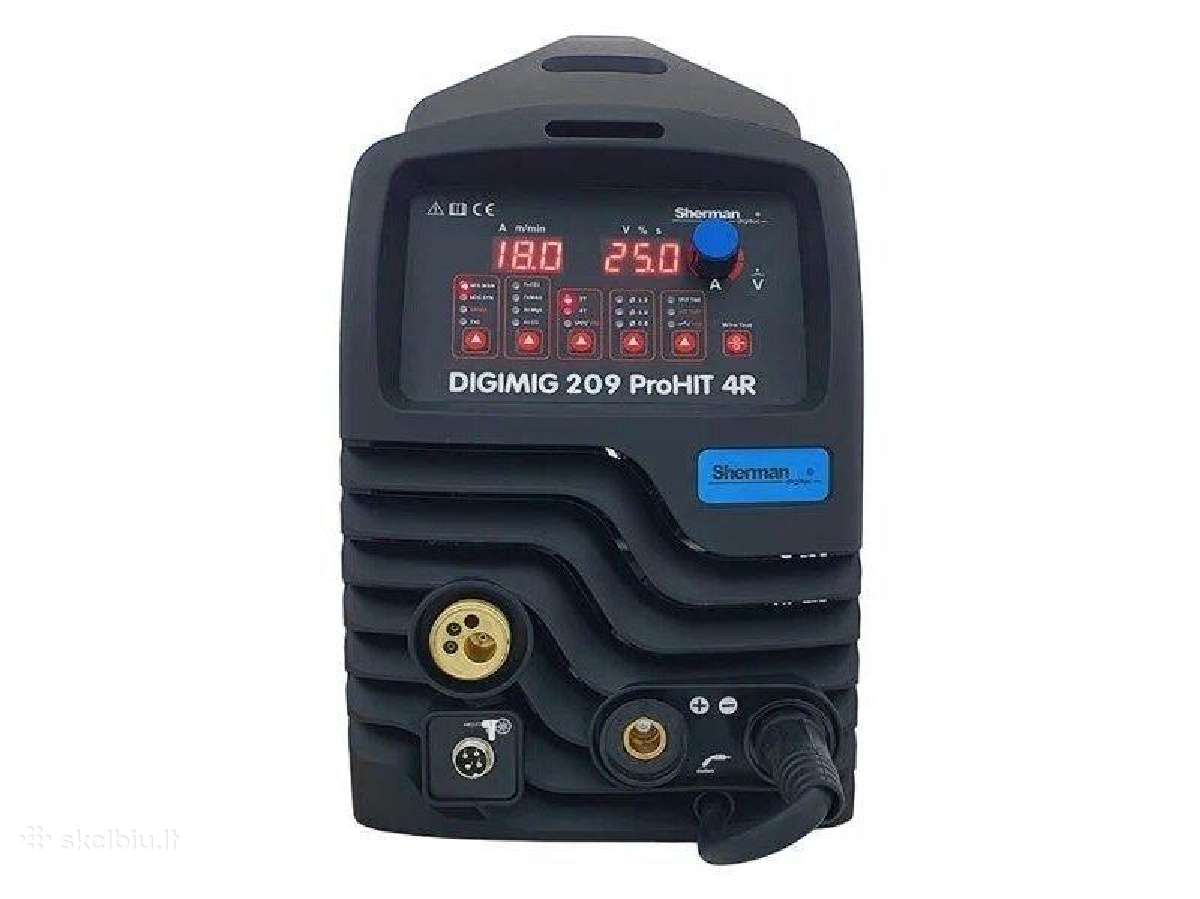 Sherman DIGIMIG 209 ProHIT 4R sinerginis suvirinimo aparatas, 200A, 230V