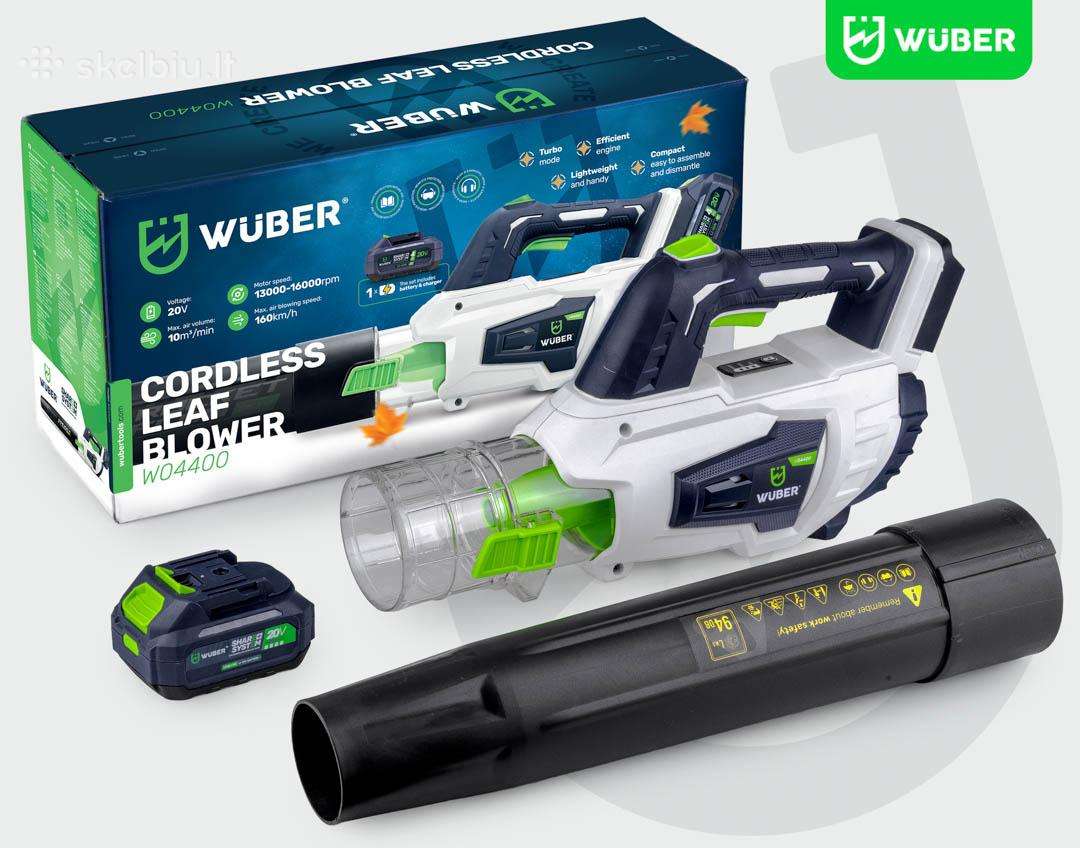 Akumuliatorinis lapų pūstuvas 20V su Turbo režimu Wuber
