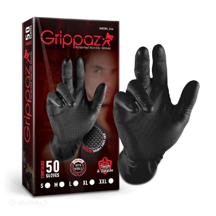 Grippaz nitriliniai žuvų žvynai 240 mm, 6mil, 50 v
