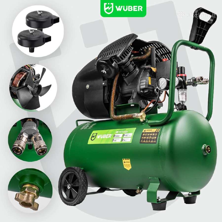 Wuber 50l dviejų cilindrų kompresorius