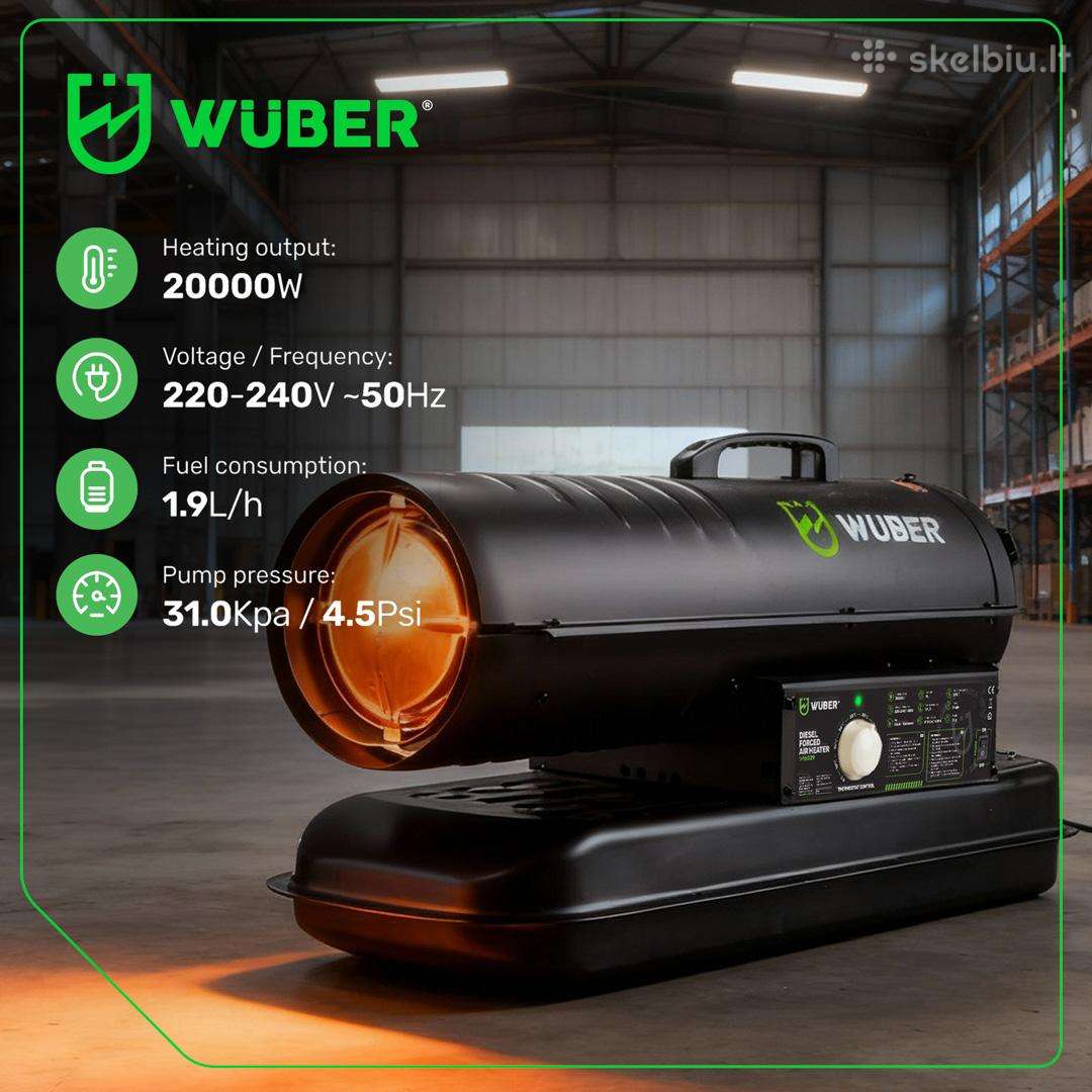 Dyzelinis šildytuvas 20 kw 13 kg Wuber