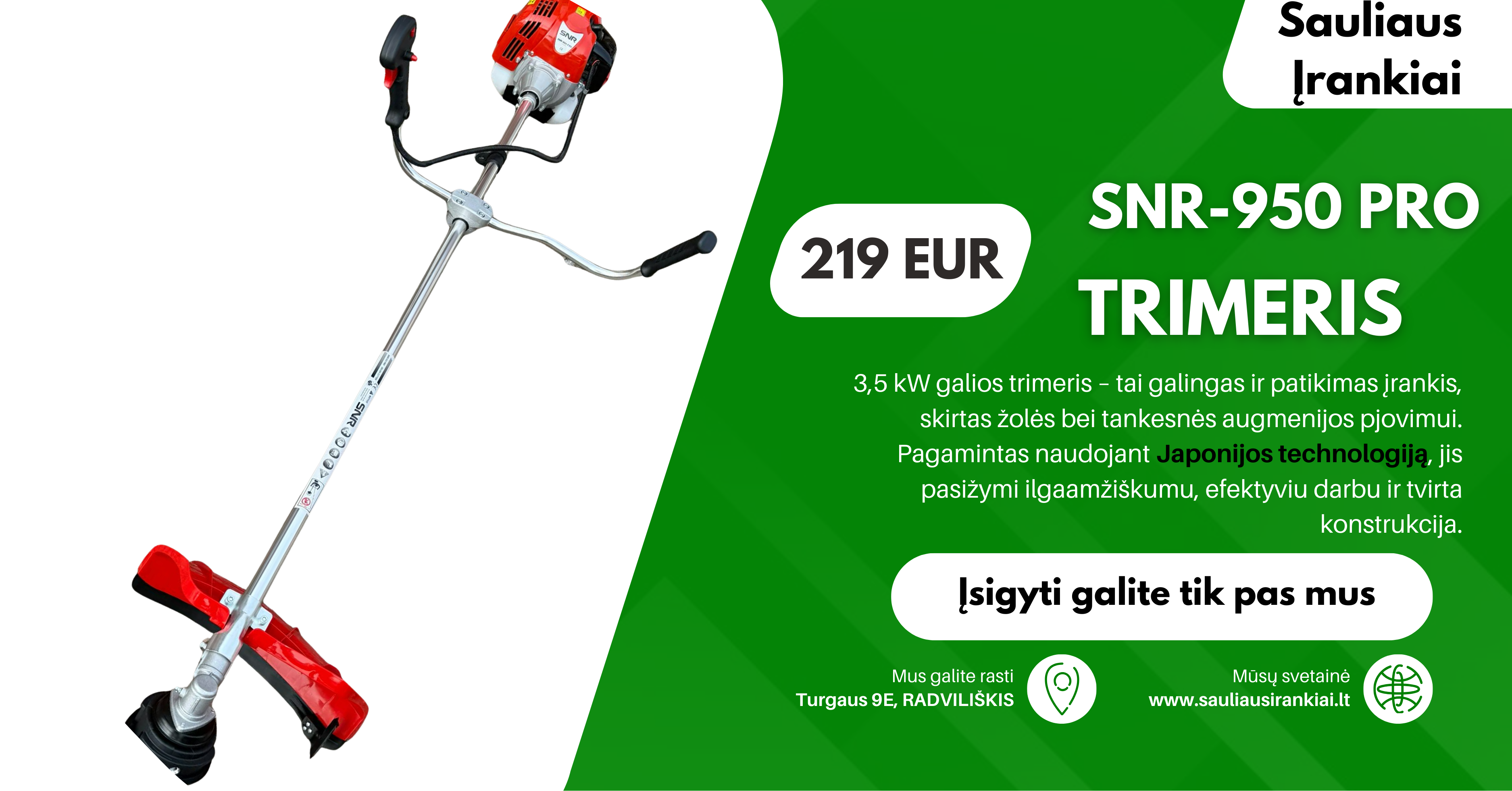 Profesionalus Trimeris Snr-950 Pro 3,5kw