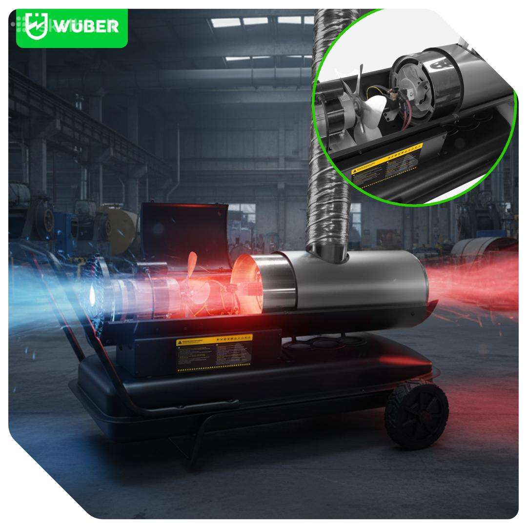 Dyzelinis šildytuvas su kaminu 30 kW WUBER