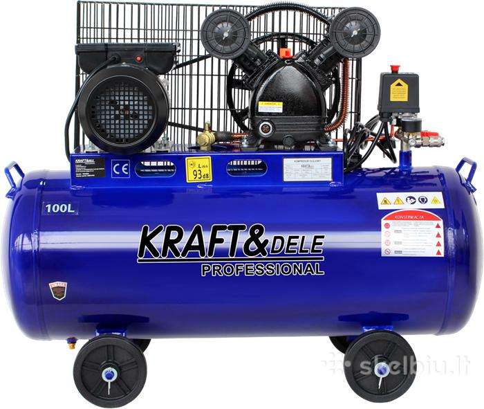 Diržinis Oro kompresorius 100l / 2 stūmokliai