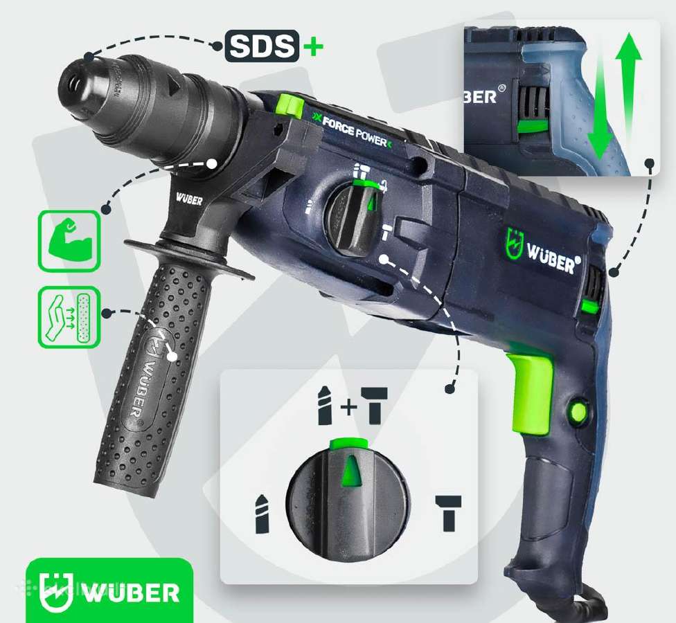 2500 W „wuber“ smūginis gręžtuvas perforatorius