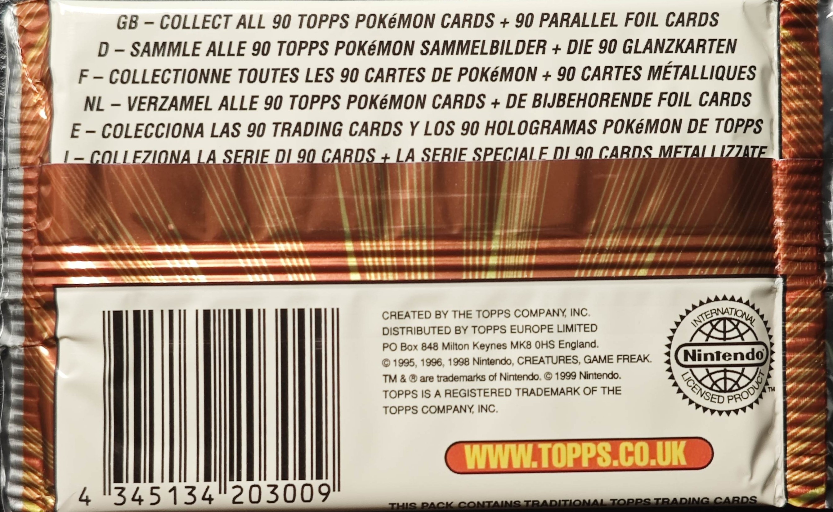 Booster Topps série 1 (Garanti Italien)
