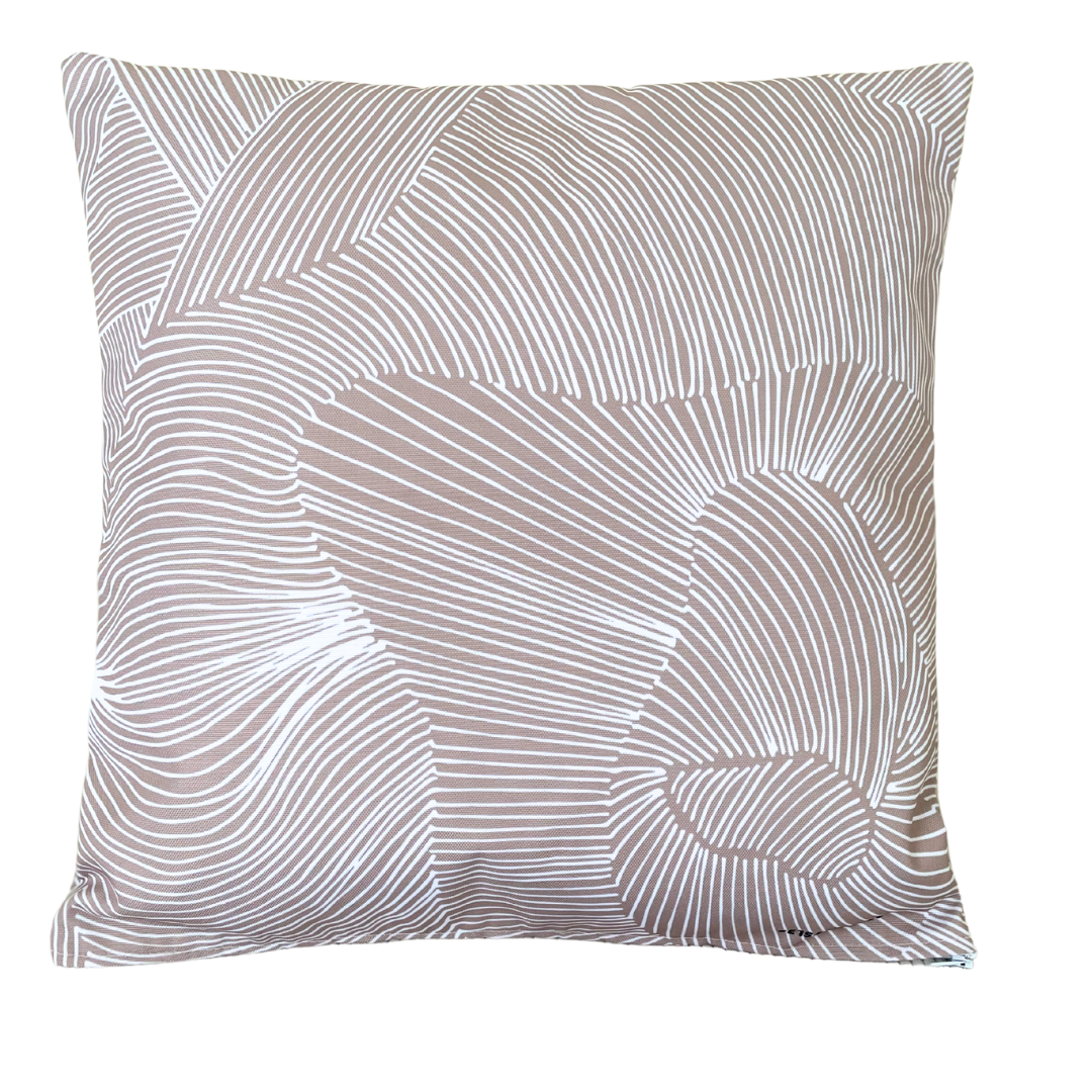 Coussin Ray Taupe / Blanc