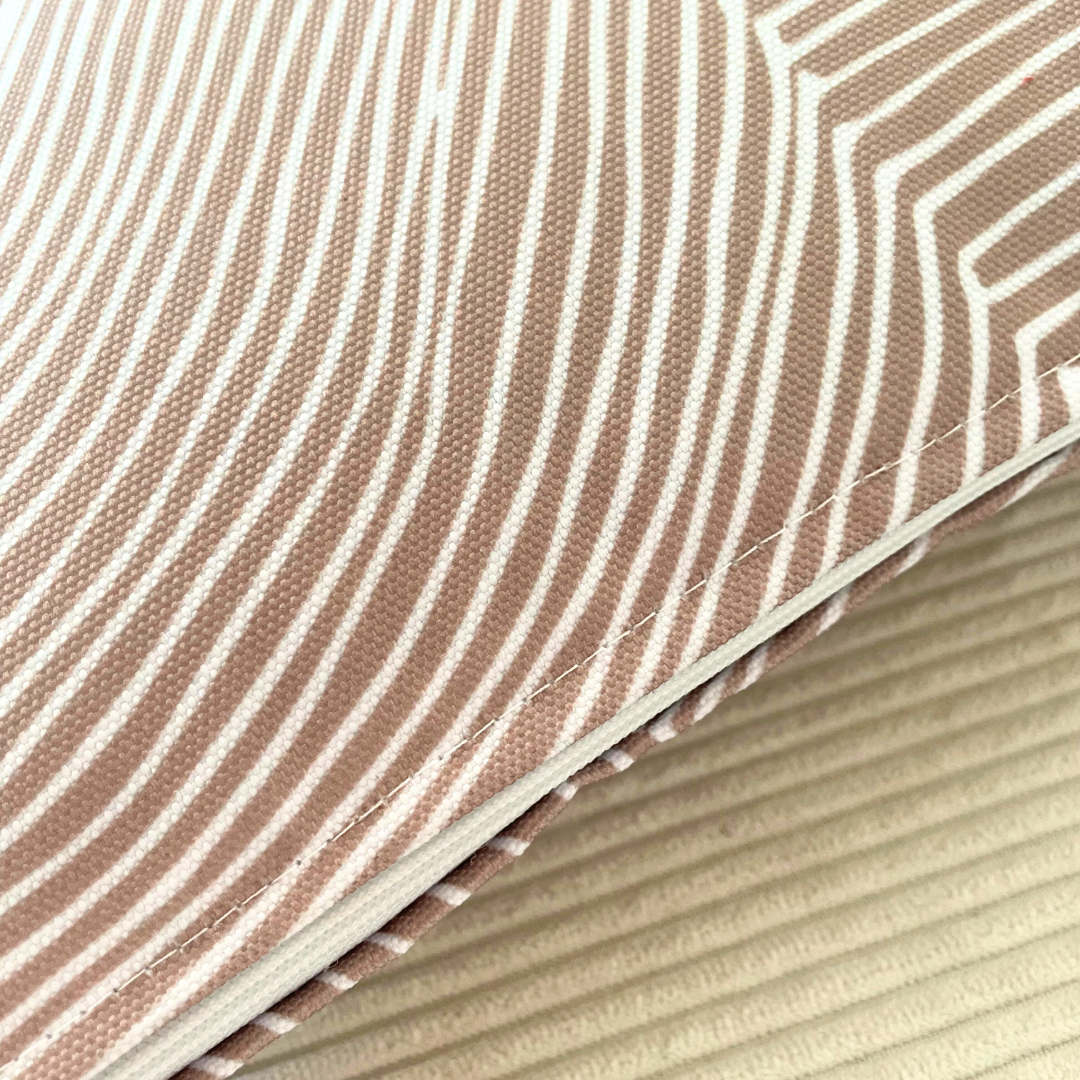 Coussin Ray Taupe / Blanc