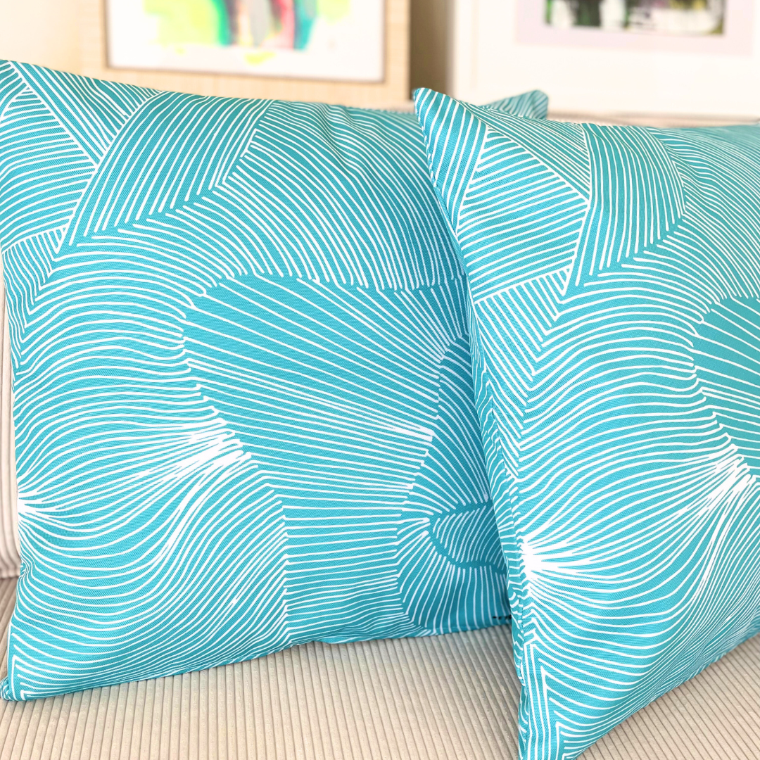 Coussin Ray Turquoise