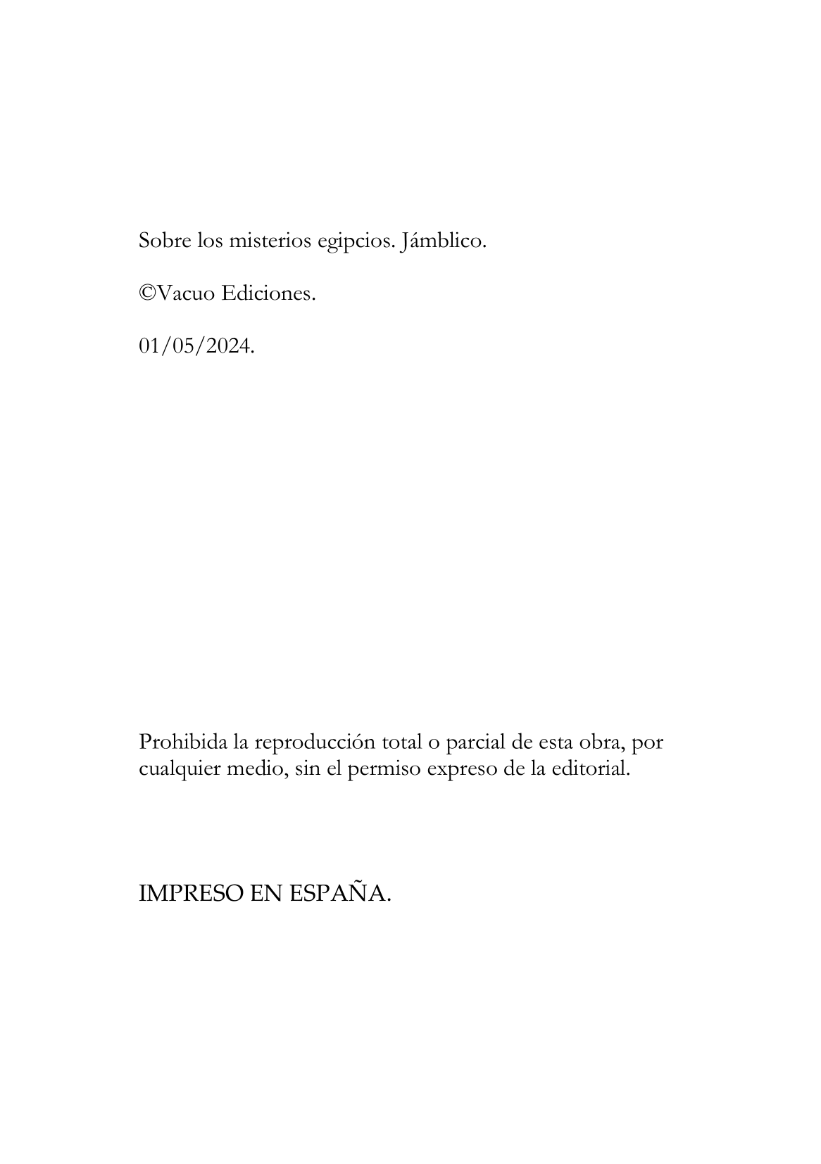 SOBRE LOS MISTERIOS EGIPCIOS