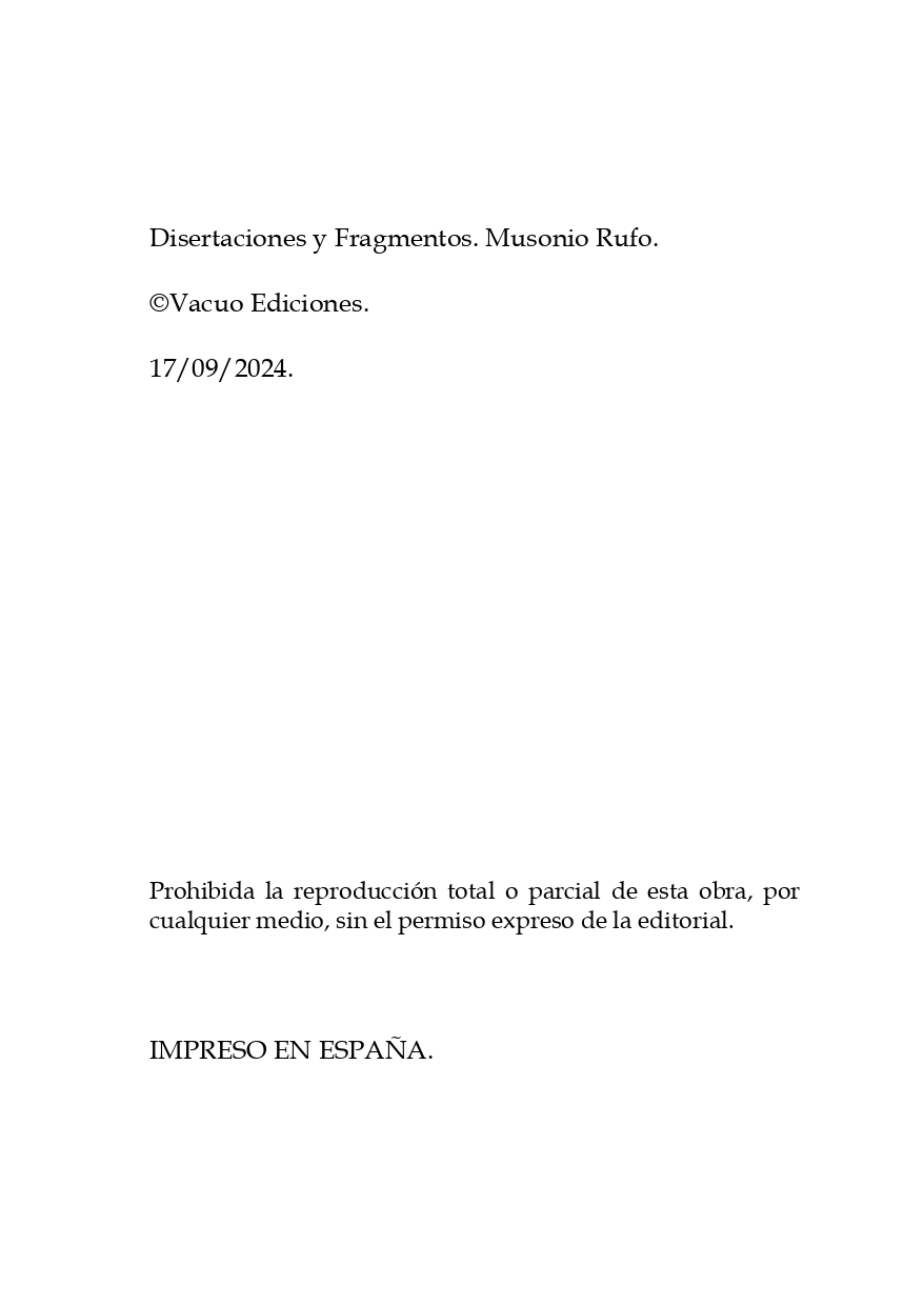 DISERTACIONES Y FRAGMENTOS