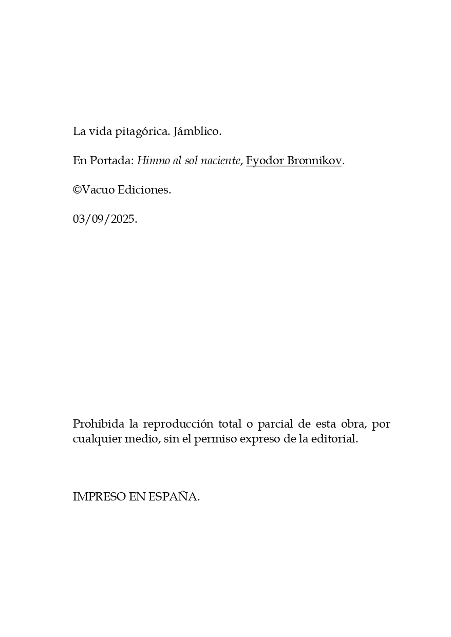 LA VIDA PITAGÓRICA