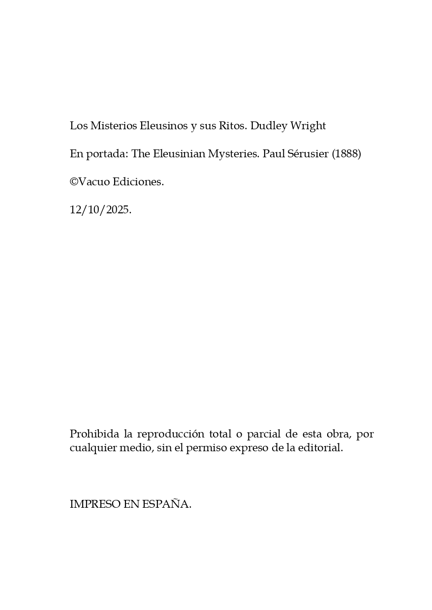 LOS MISTERIOS ELEUSINOS Y SUS RITOS