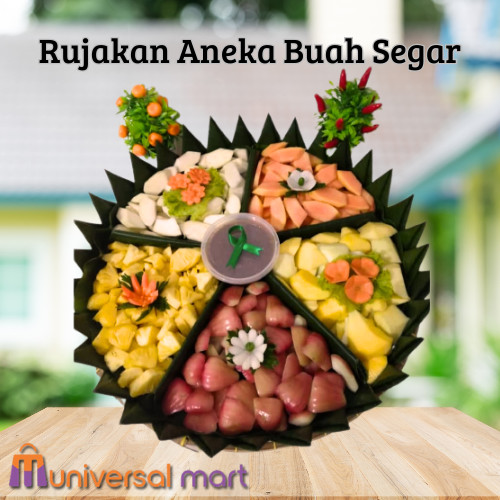 Rujak Tampah Aneka Buah Segar Porsi 10 Orang