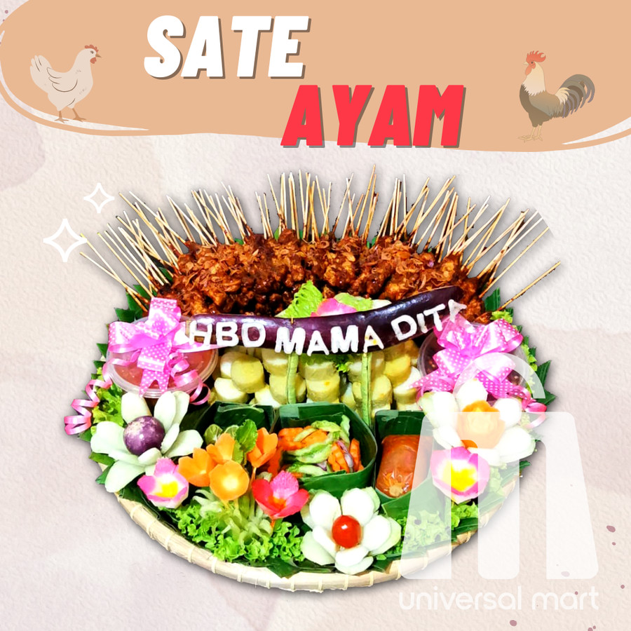 Tumpeng Sate Ayam Sate Tampah Porsi Bervariasi