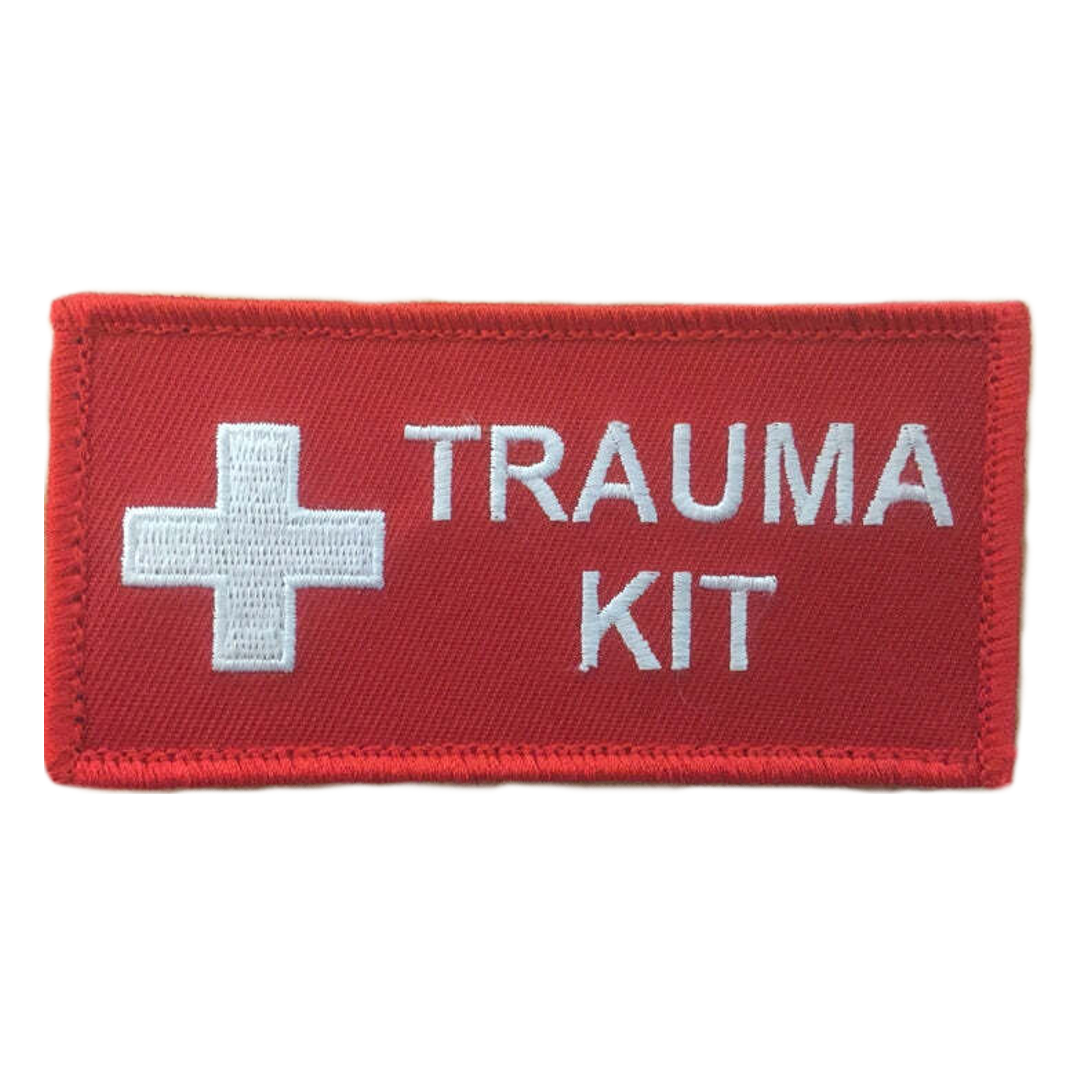 Red Trauma Kit Patch 100mm x 50mm