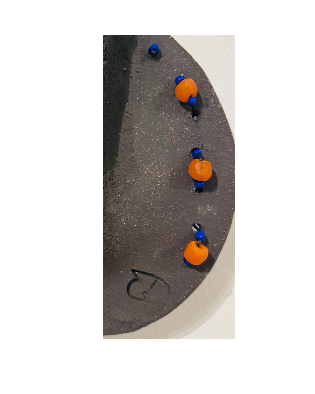 Masque perlée orangé 