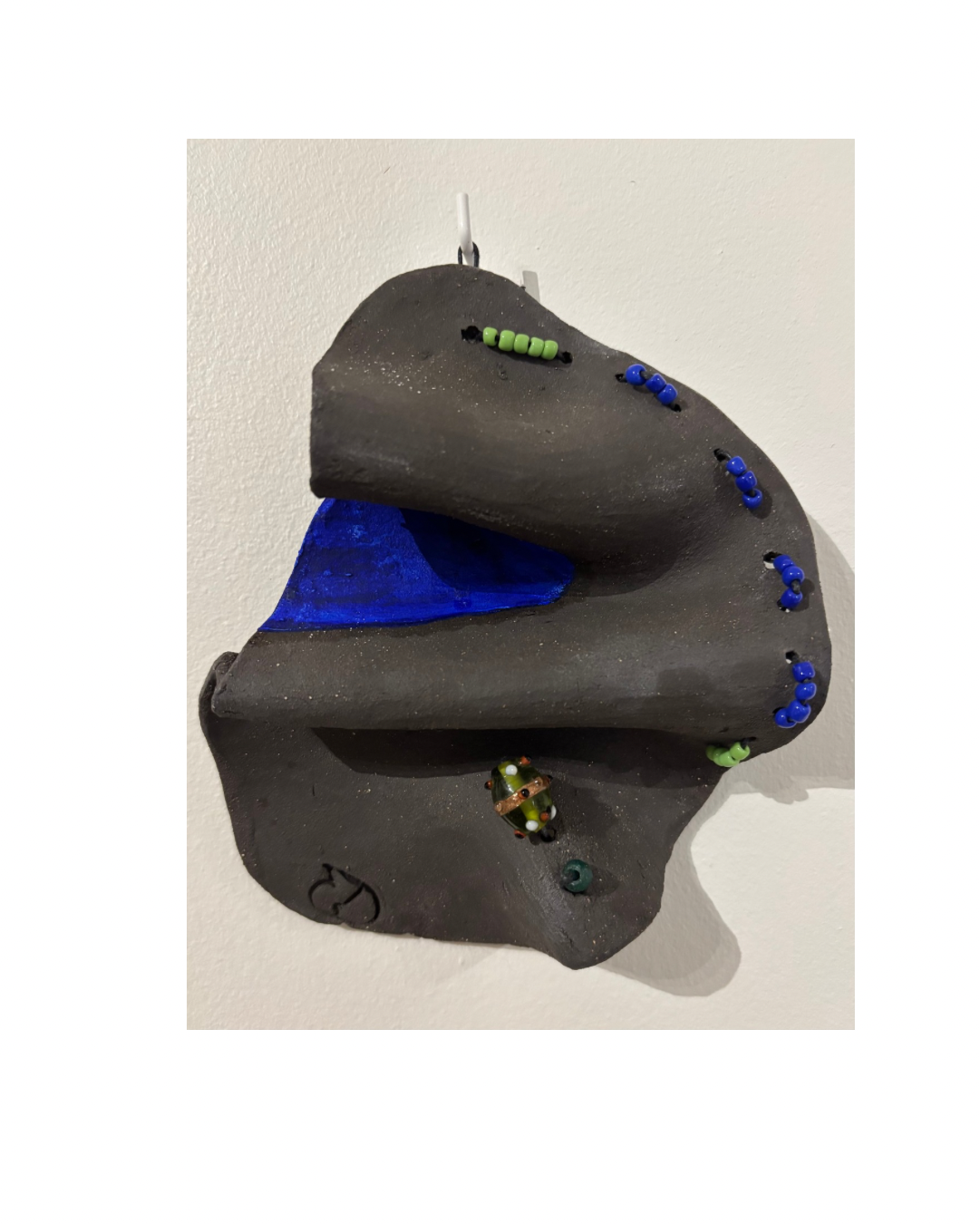 Masque perlé bleu