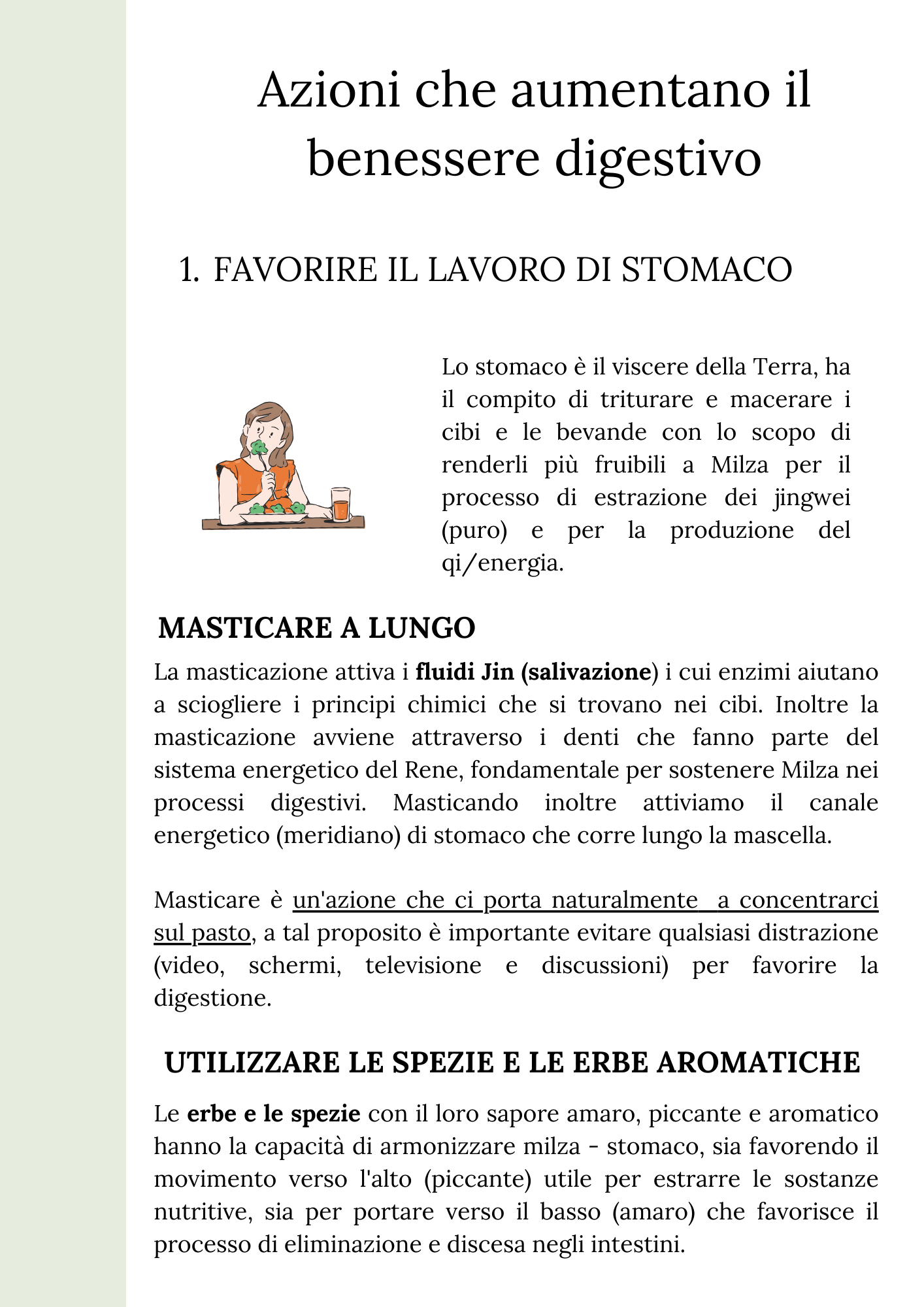 BENESSERE DIGESTIVO - Impara i trucchi e le buone pratiche per digerire bene!