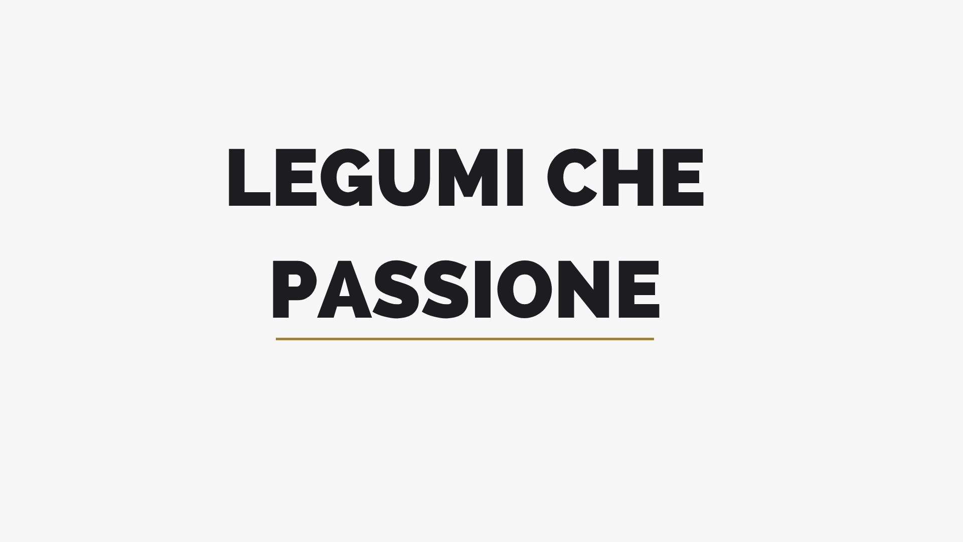Webinar Legumi che passione!