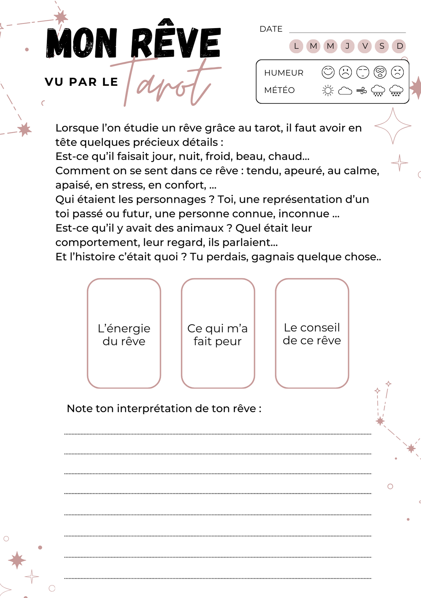 Planner Tarot - Tarologie et Tirages