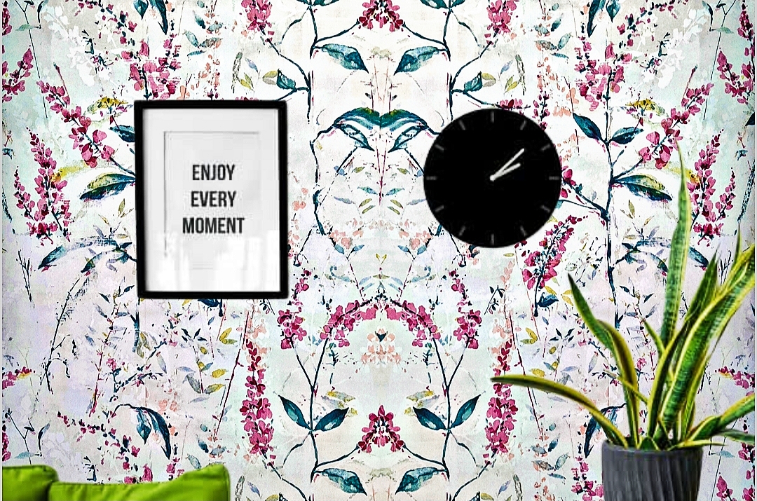 Floral Pink Wallpaper (PVC) Self Adhesive Peel & Stick Easy