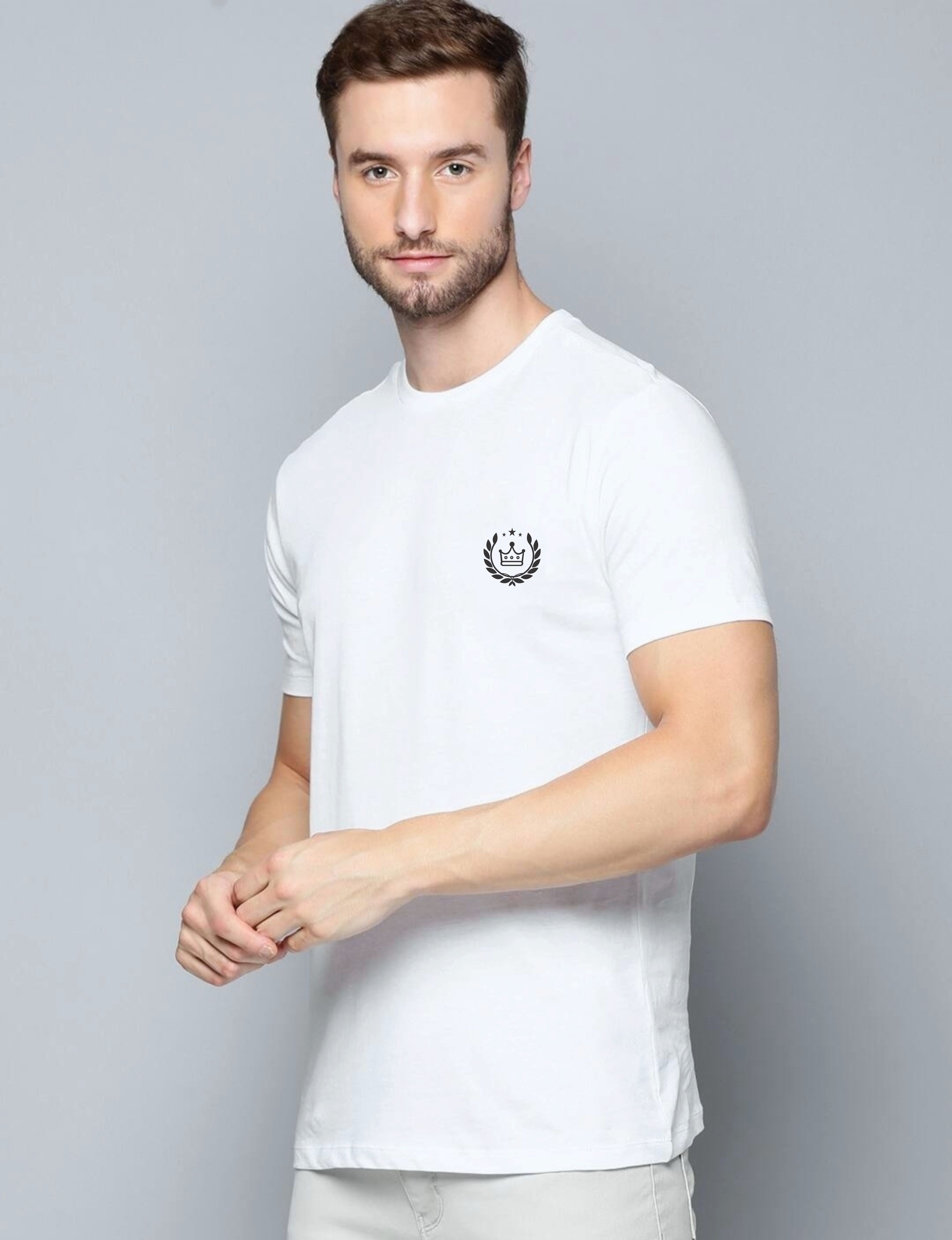 Crown Mens 100% Pure cotton Tshirt Comfortable Fits, and Quality Fabrics"