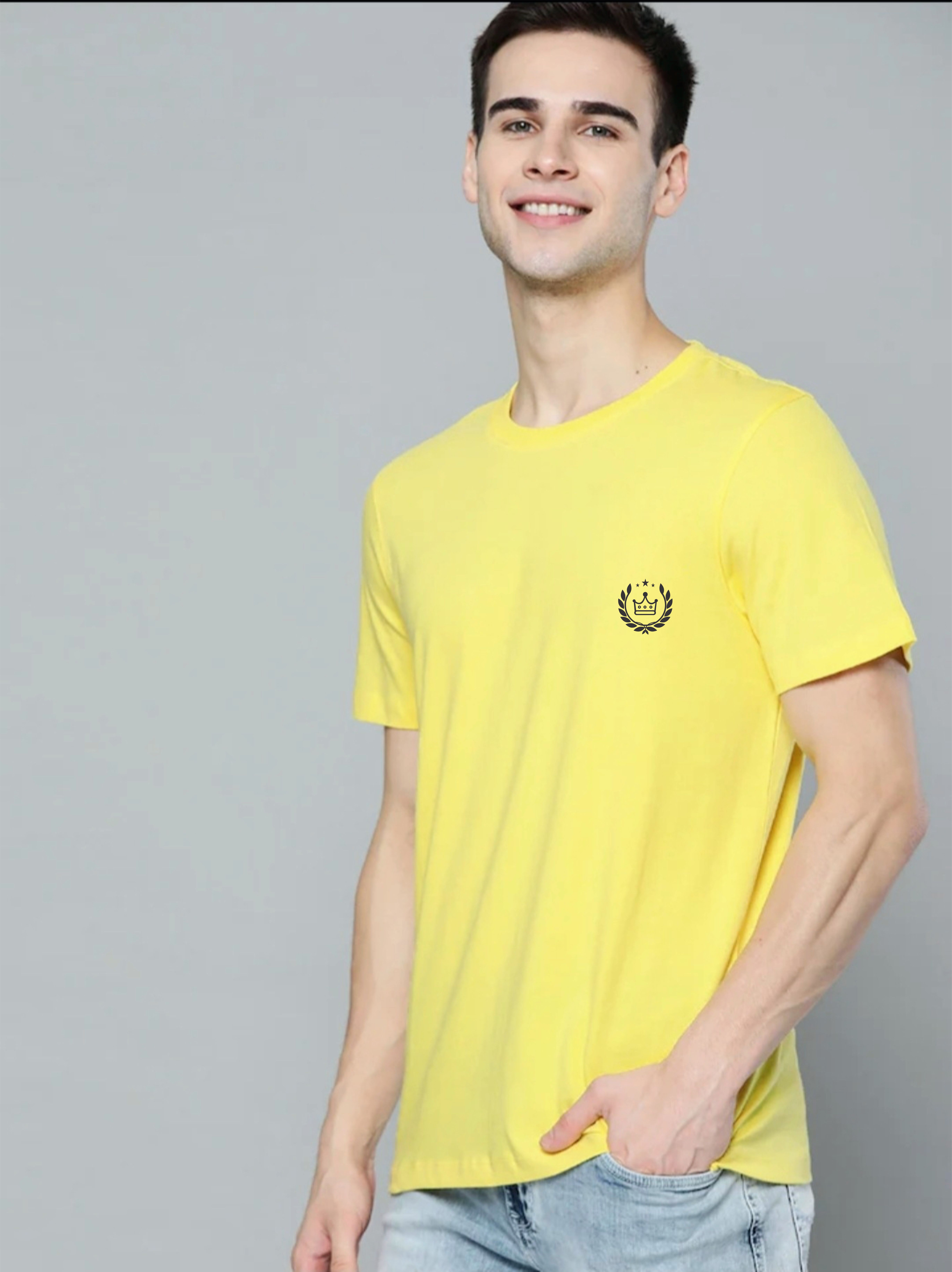 Crown Mens 100% Pure cotton Tshirt Comfortable Fits, and Quality Fabrics"