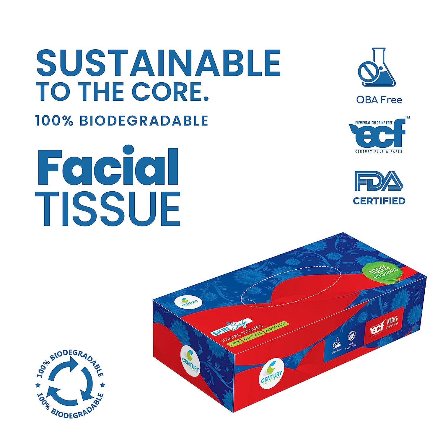 Pack of 2 Box Soft and Gentle Facial Tissues for Your Ultimate Comfort  2ply