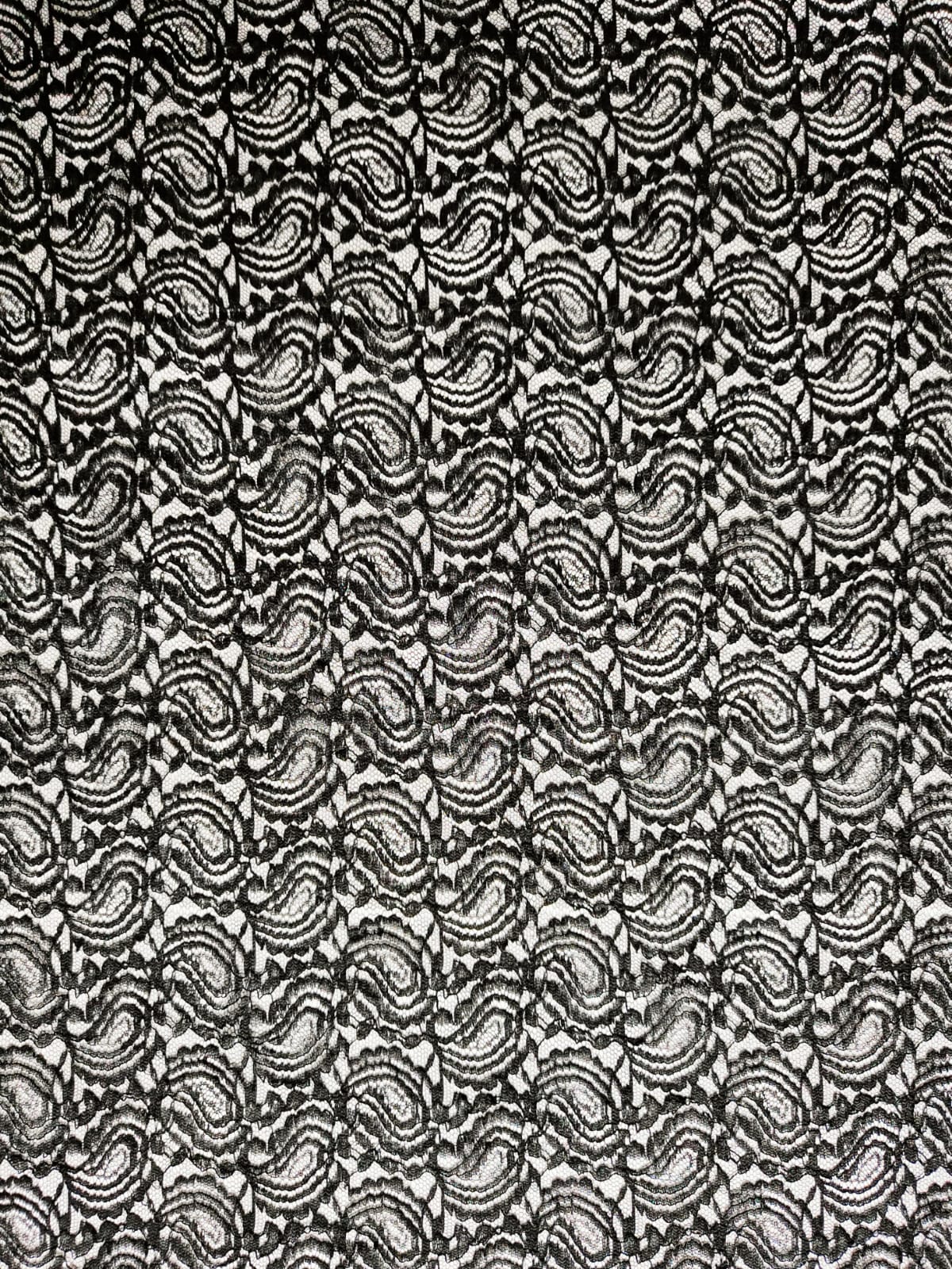 BLACK Fancy Embroidery Net soft Fabric for Frocks, Top, Kurtis, Sarees , curtains , women etc