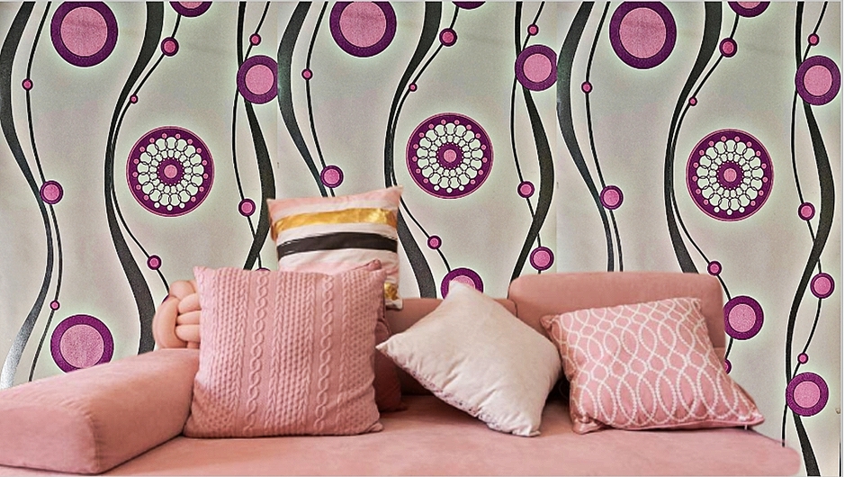 Decorative Self Adhesive Wallpaper , DIY peel and stick wallpaper (PVC)