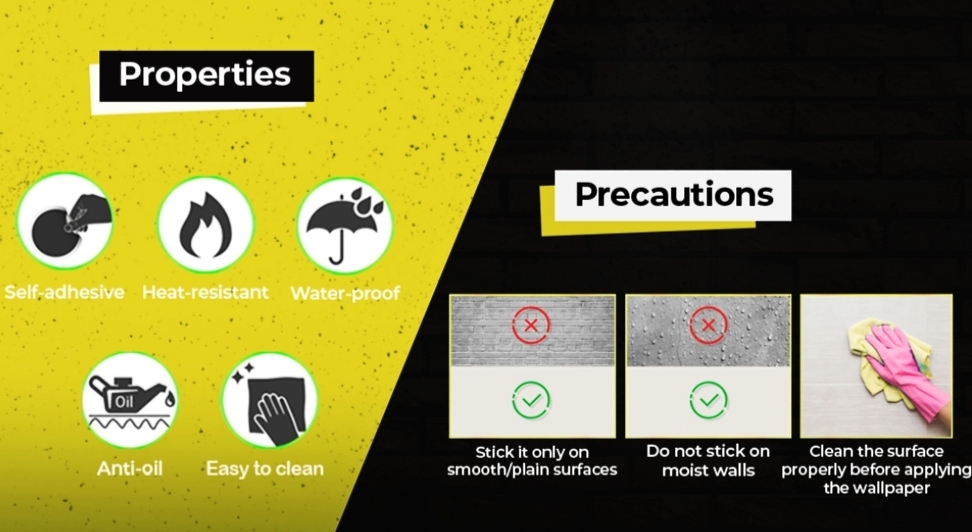 Self Adhesive Wallpaper , DIY peel and stick wallpaper (PVC)