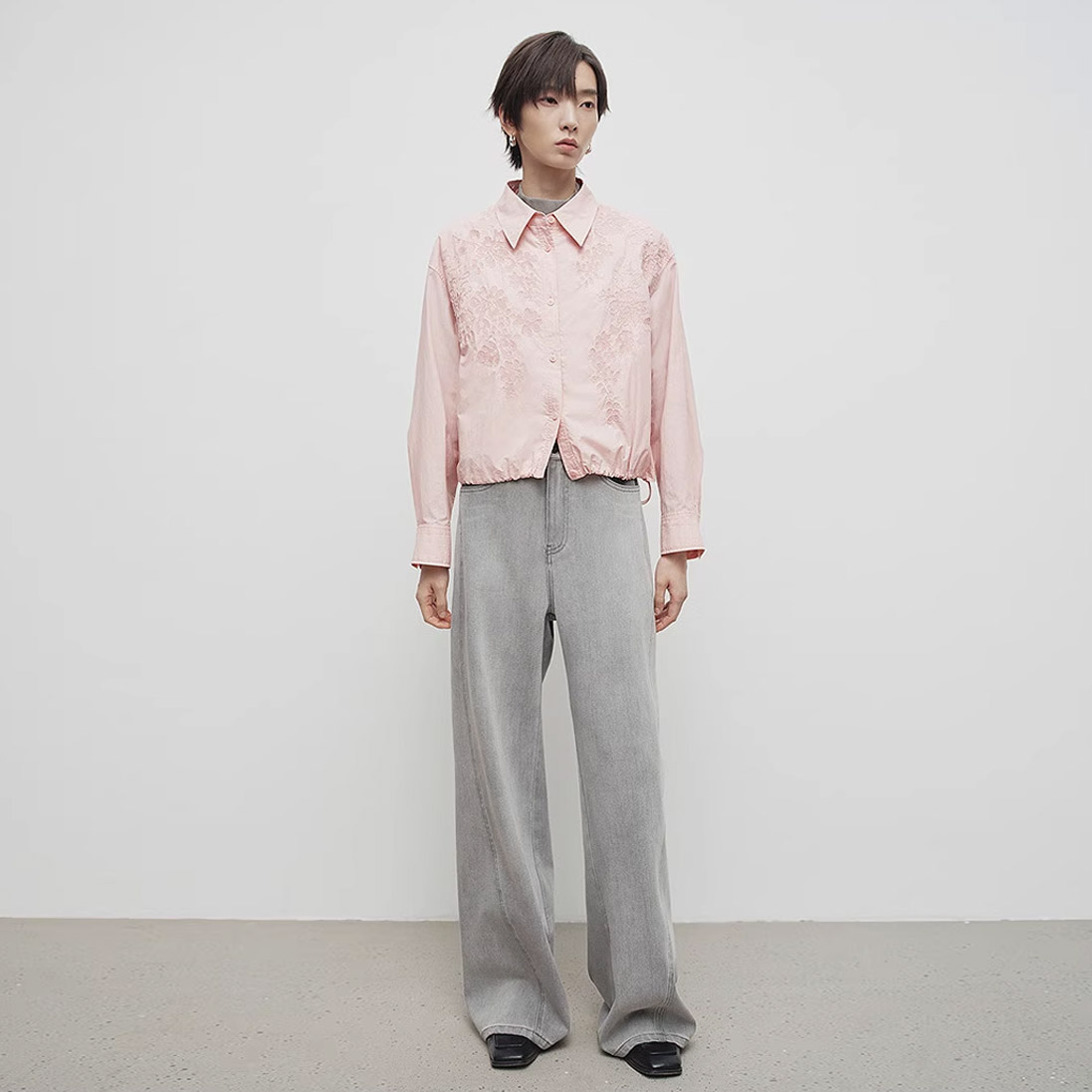 BROADCAST džinsai aukštu liemeniu