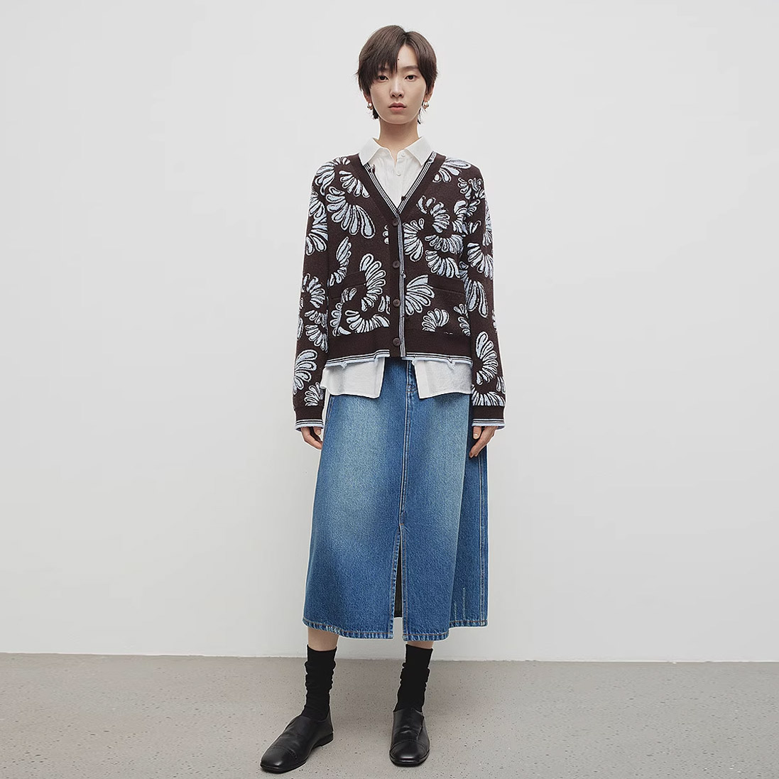 BROADCAST žakardinis kardiganas