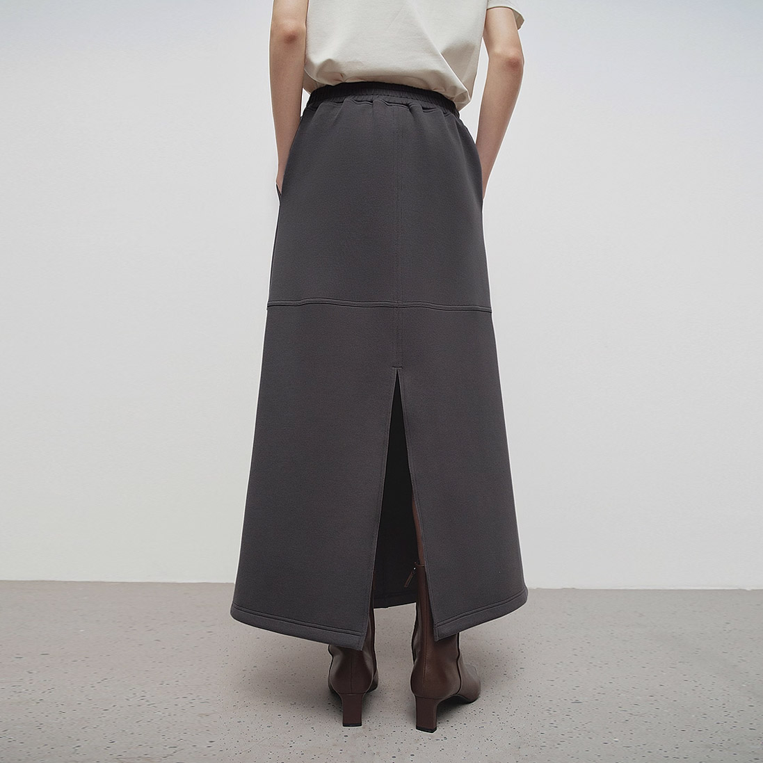 BROADCAST ilgas trikotažinis sijonas