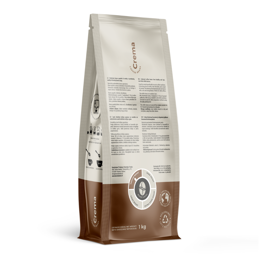 Home Bee Crema, 1 kg kavos pupelės