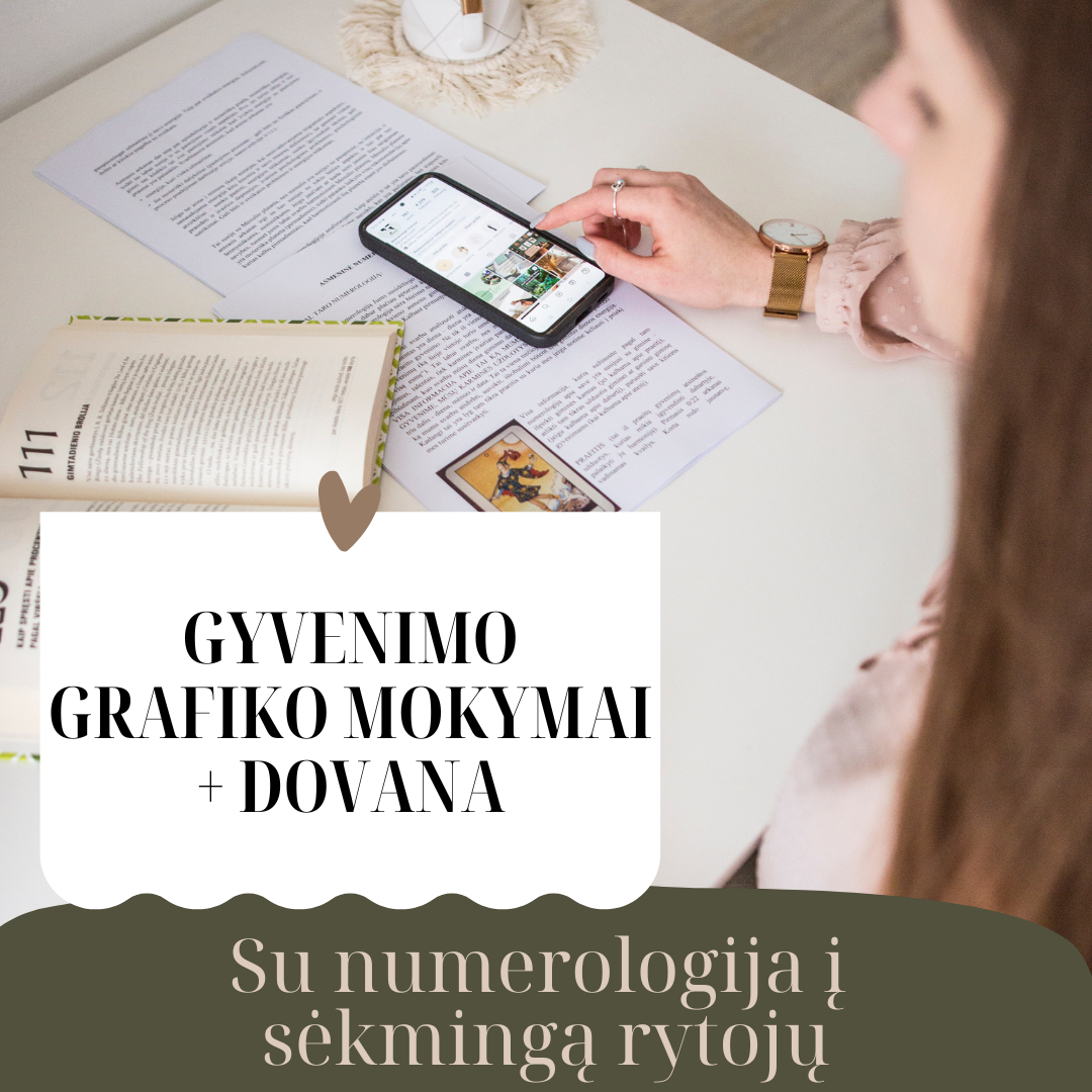 GYVENIMO GRAFIKO MOKYMAI + DOVANA