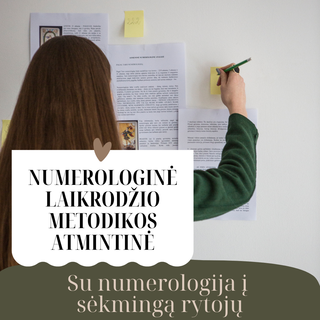 NUMEROLOGINĖ LAIKRODŽIO METODIKOS ATMINTINĖ