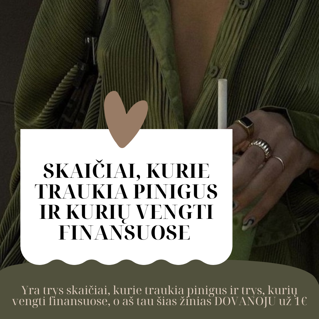 SKAIČIAI: TRAUKIANTYS PINIGUS IR KURIŲ VENGTI FINANSUOSE