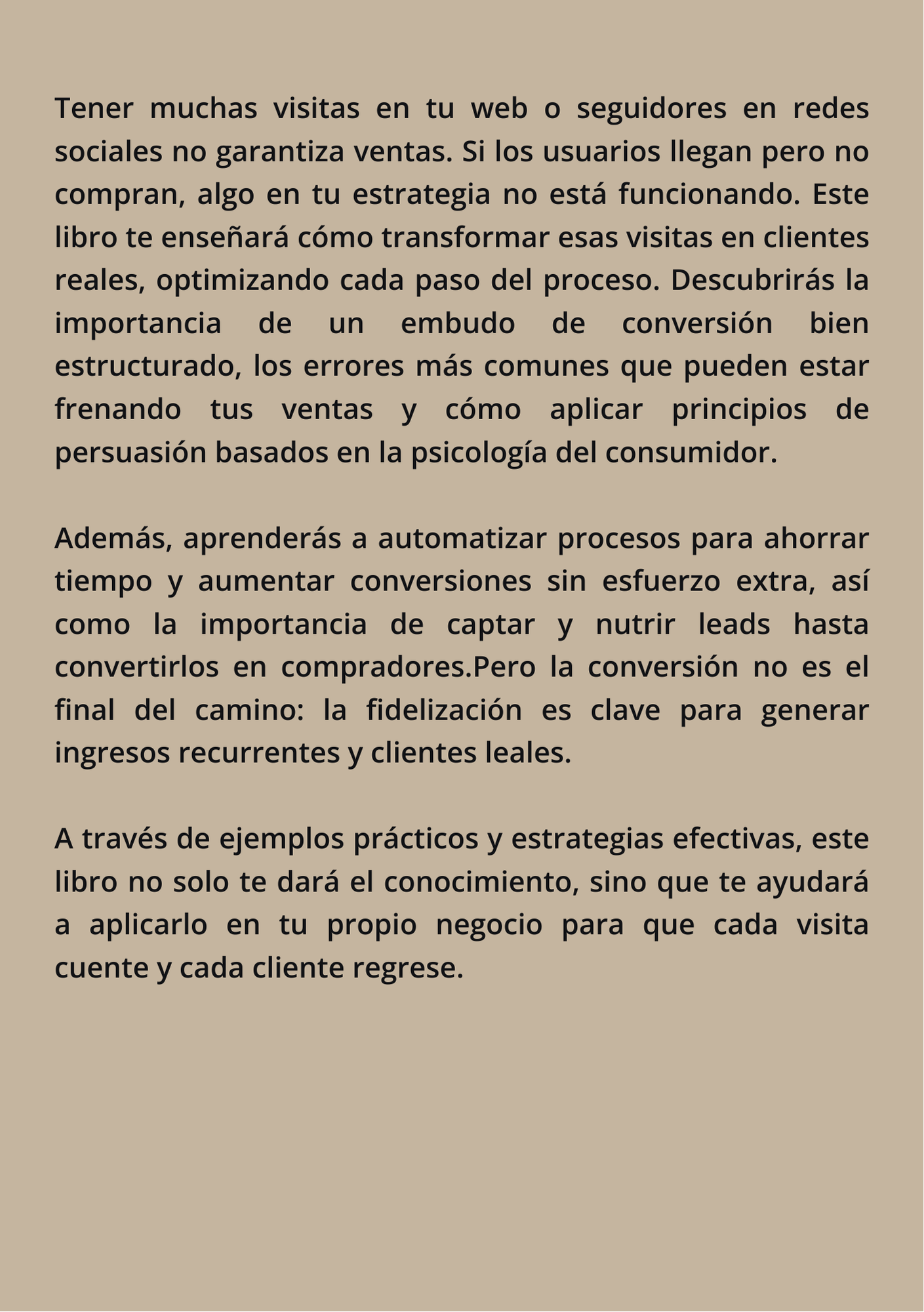 Convierte visitas en clientes