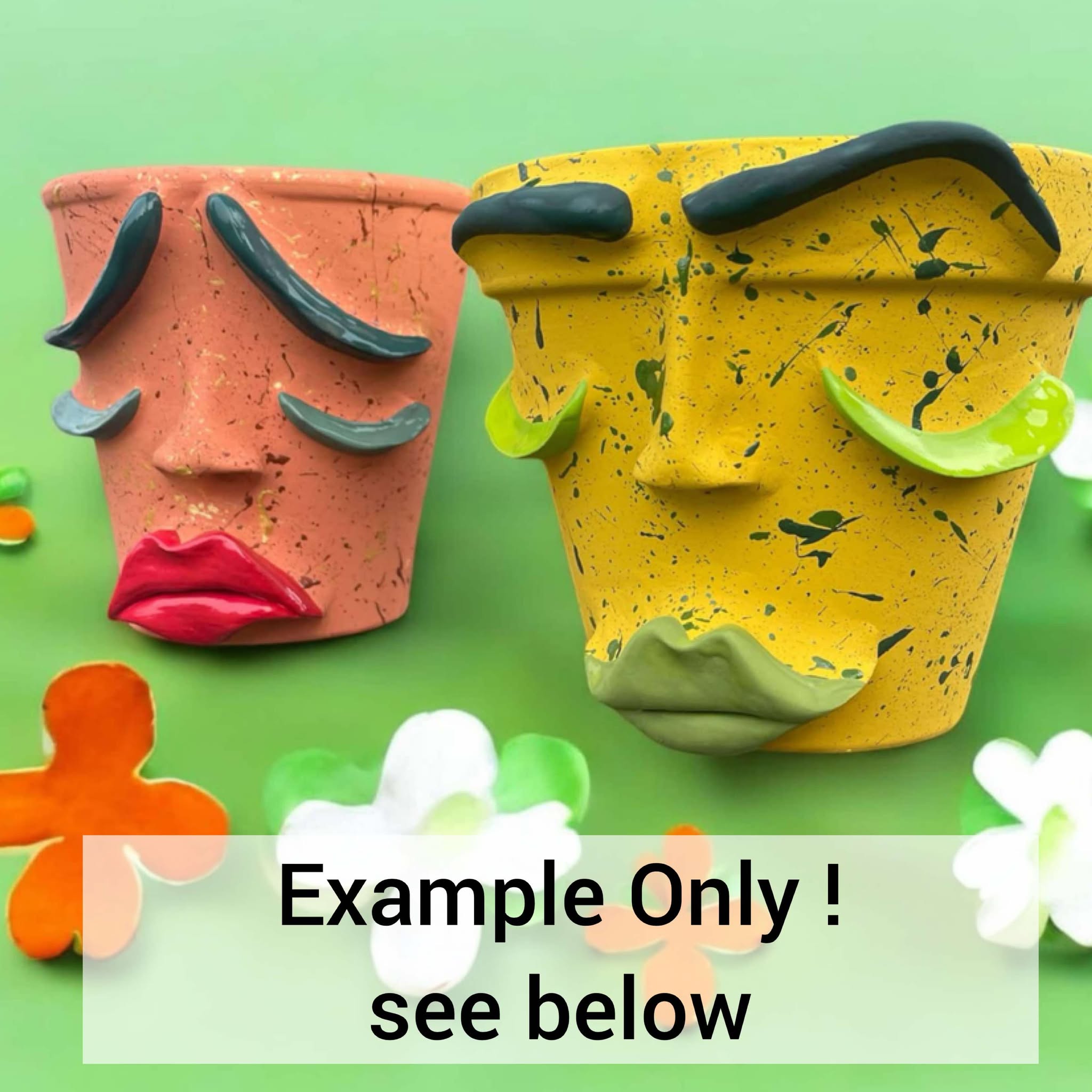 Splat Face Plant Pot - SMALL