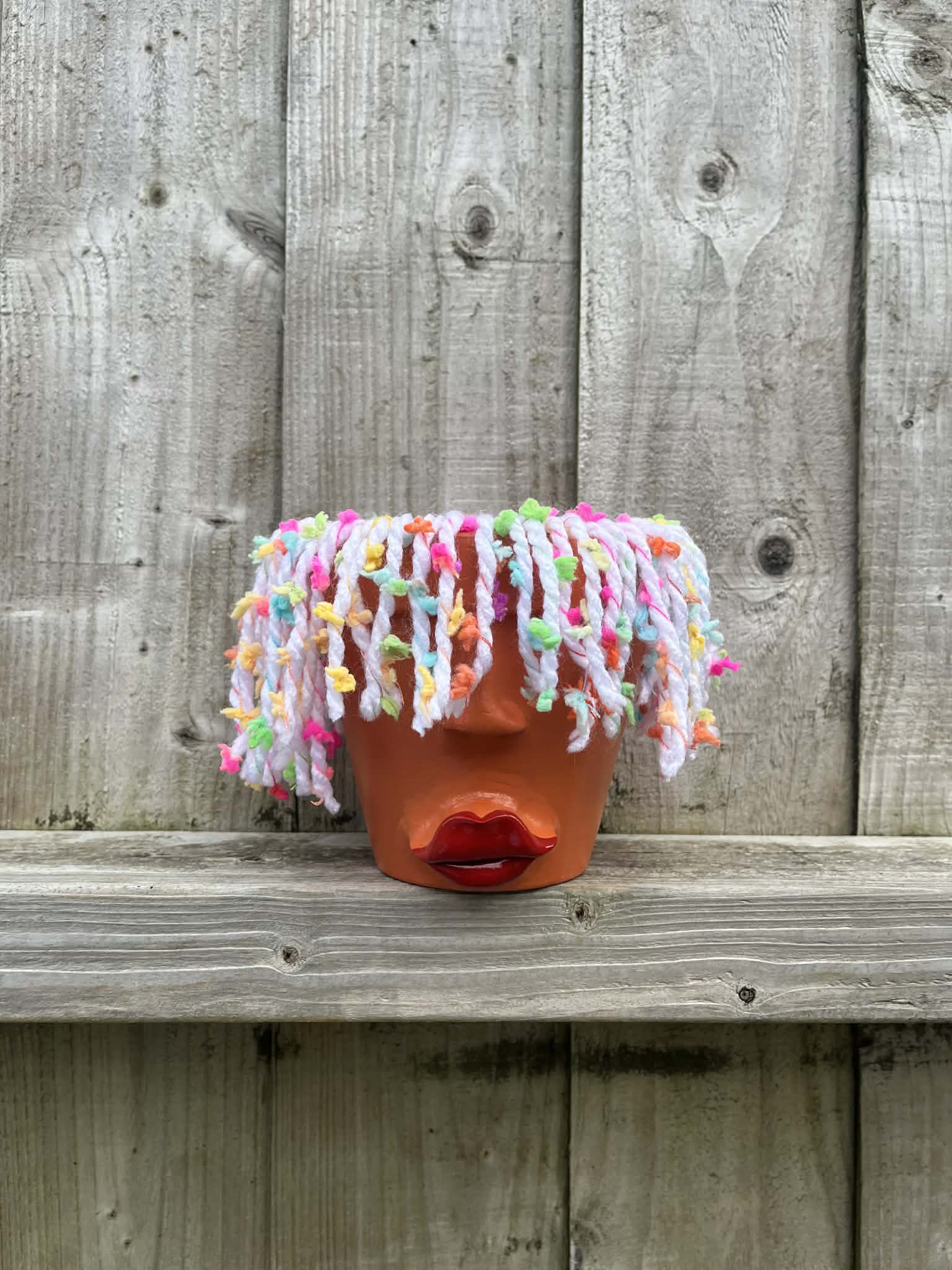 Small Orange Hair Pot