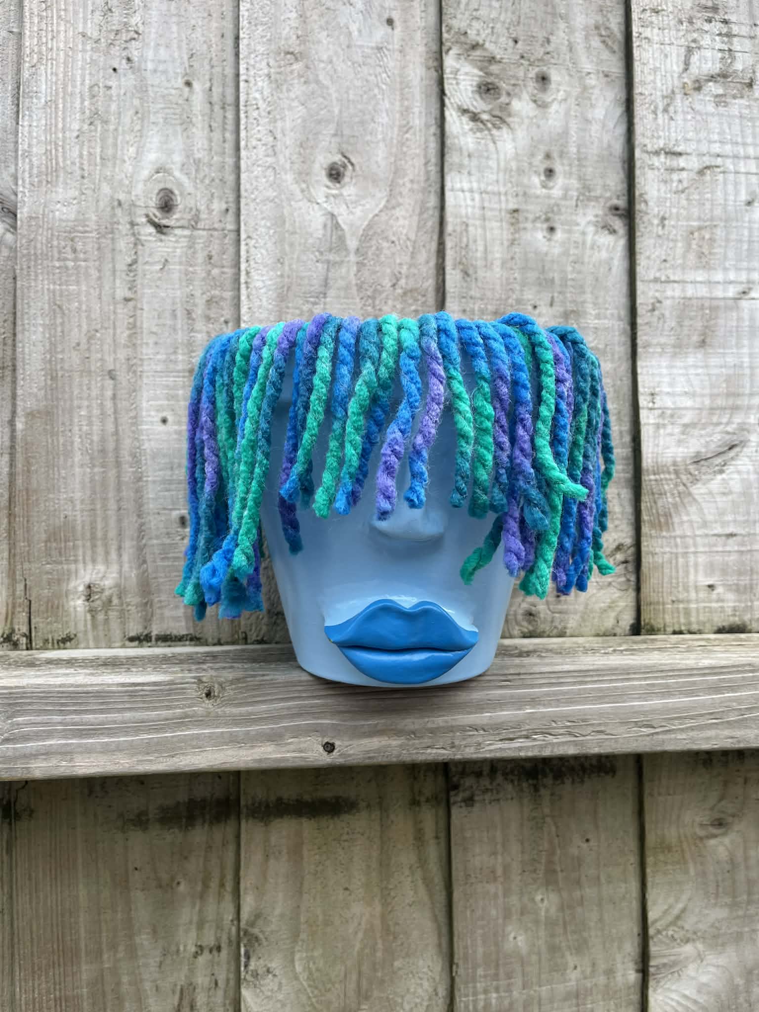 Medium Blue Hair Pot