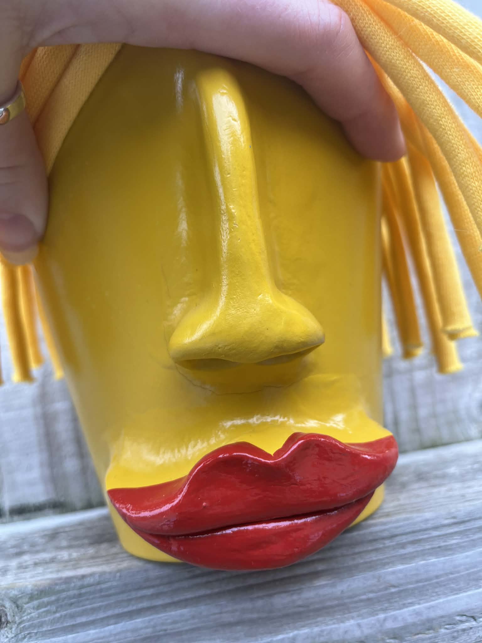 Medium Yellow Hair Pot