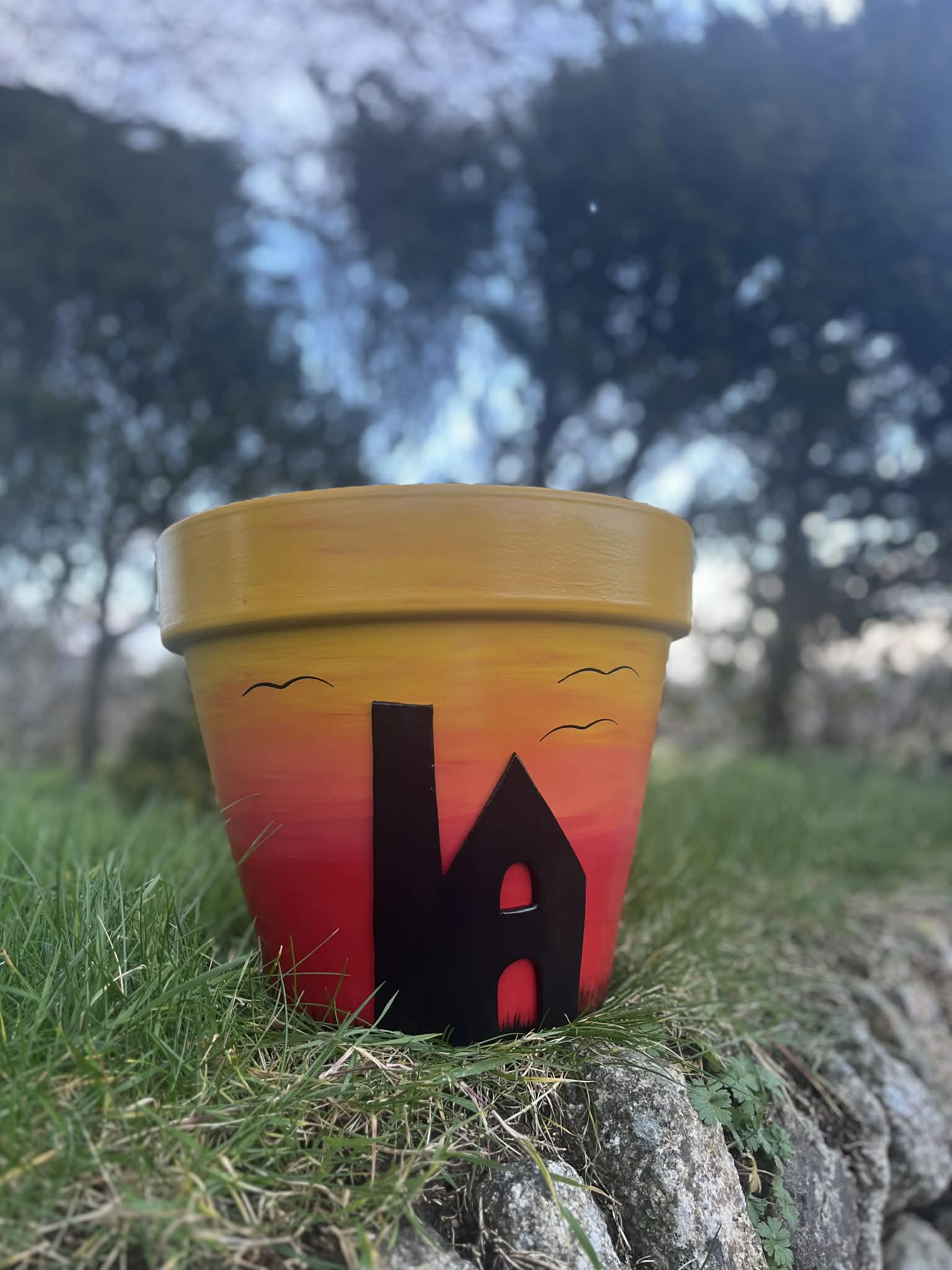 Cornish Sunset Tin Mine Plant Pot 