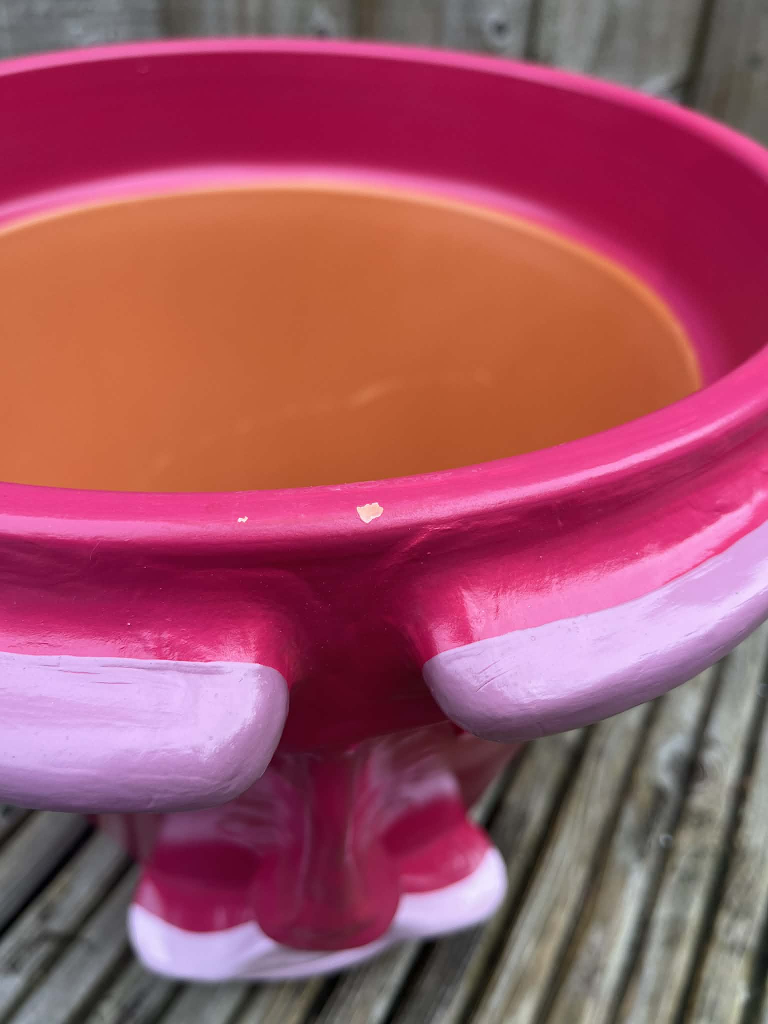 Large Pink Face Pot
